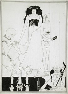 Wejdź do Herodiady. Ilustracja do Salome autorstwa Oscara Wildea autorstwa Aubrey Beardsley