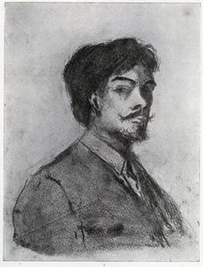 Henry Harland (węgiel) autorstwa Aubrey Beardsley