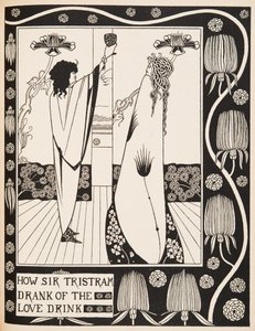 Jak sir Tristram wypił napój miłosny autorstwa Aubrey Beardsley