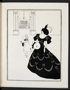 Ilustracja przedstawiająca dwie postacie autorstwa Aubrey Beardsley