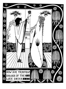 Ilustracja do książki Le Morte dArthur autorstwa Sir Thomasa Malory autorstwa Aubrey Beardsley