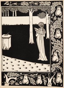 La Beale Isoud w Joyous Gard autorstwa Aubrey Beardsley