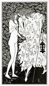 Tajemniczy ogród różany, ok. 1894 r. autorstwa Aubrey Beardsley