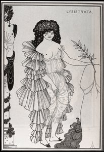 Lizystrat chroni jej płeć autorstwa Aubrey Beardsley
