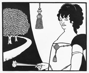 Madame Rejane, ilustracja z „Żółtej księgi”, 1893-94 autorstwa Aubrey Beardsley