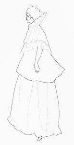 Madame Rejane, ilustracja z „Żółtej księgi”, 1894 autorstwa Aubrey Beardsley