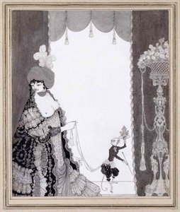 Dama z małpą, 1897. autorstwa Aubrey Beardsley