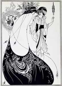 Spódnica w pawie. Ilustracja Salome autorstwa Oscara Wilde