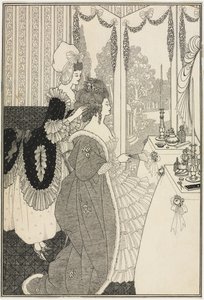 Toaleta z „Gwałtu na śluzie” Aleksandra Pope, c.1895-96 (pióro i atrament) autorstwa Aubrey Beardsley