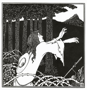 Powrót Tannhausera na Wenusberg, z „Historii Wenus i Tannhausera”, 1895