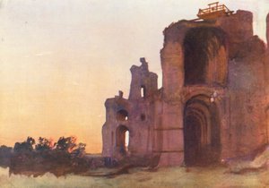 Rzym: Pałac Septymiusza Sewera (kolorowa litografia)