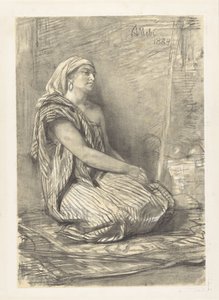 orientalna kobieta autorstwa August Allebe