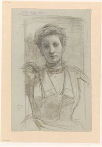 Portret kobiety, połowa długości