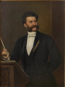 Portret Johanna Straussa 1825-1899, 1888. autorstwa August Eisenmenger