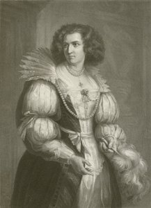 Grafin Terzky (grawerowanie) autorstwa August Friedrich Pecht