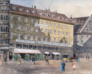 Dawne miejsce pożaru na Stephansplatz w Wiedniu z Café L