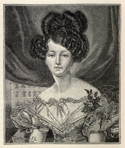 Augusta Sachsen-Weimar-Eisenach jako księżna Prus, 1829. autorstwa August Heinrich Ferdinand Tegetmeyer