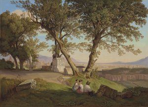 Widok na Rzym z Villa Mattei autorstwa August Lucas