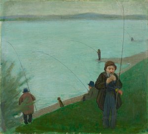 Wędkarze nad Renem autorstwa August Macke