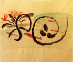 Wzór ryby, projekt do haftu autorstwa August Macke