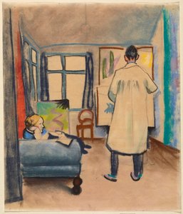 Franz i Maria Marc w pracowni Augusta Mackego w Bonn autorstwa August Macke