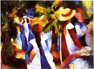 Dziewczęta pod drzewami autorstwa August Macke