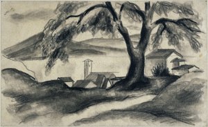 Hilterfingen nad jeziorem Thun autorstwa August Macke