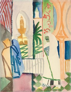 W Sali Świątynnej; In der Tempelhalle, 1914 autorstwa August Macke