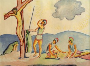 ukrzyżowanie autorstwa August Macke