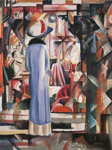Duże jasne okno sklepowe autorstwa August Macke
