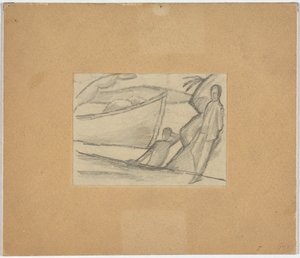 mężczyźni na brzegu autorstwa August Macke