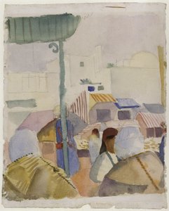 Rynek w Tunisie II autorstwa August Macke