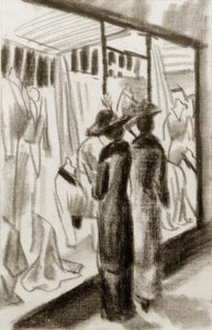 Sklep odzieżowy w pasażu autorstwa August Macke