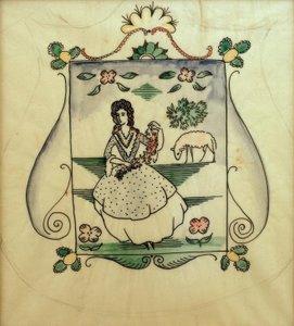 Pasterka z owcą autorstwa August Macke