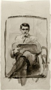 Autoportret, rysunek autorstwa August Macke