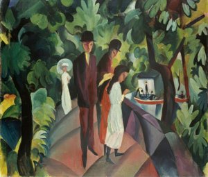 Spacer po moście autorstwa August Macke