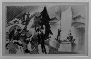 Studiuj na żółtych żaglach autorstwa August Macke