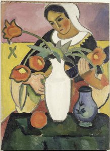Lutniarz, 1910. autorstwa August Macke