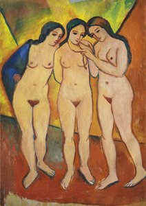 Trzy akty, pomarańczowy i czerwony, 1912