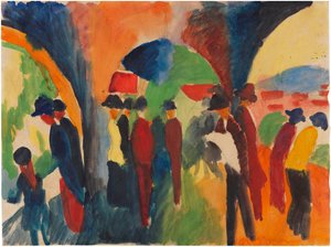 Pod arkadami Thun, 1913. autorstwa August Macke