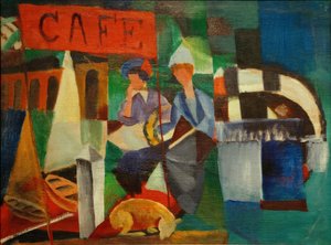 Dwie panie w kawiarni autorstwa August Macke