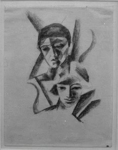 Dwie głowy autorstwa August Macke