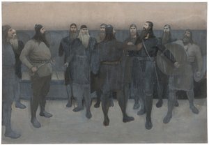 Ilustracja do „Sagi o Njalu” autorstwa August Malmström