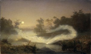 la danse des elfes - Malmstroem, sierpień (1829-1901) Olej na płótnie 1866 Muzeum Narodowe Sztokholm 90x149