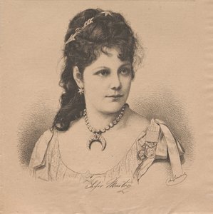 Portret pianistki i kompozytorki Sophie Menter 1846-1918 , 1883. autorstwa August Schubert