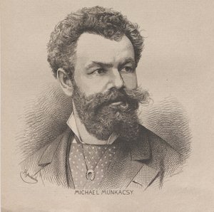 Portret artysty Mihály von Munkácsy 1844-1900, 1880. autorstwa August Schubert