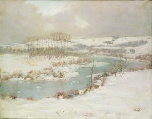 Strumień zimą (olej na płótnie) autorstwa August Vincent Tack