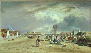 Targ w Szolnok, Węgry autorstwa August Xaver Karl von Pettenkofen
