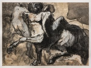 Centaur porywający dwie kobiety autorstwa Auguste (after) Rodin