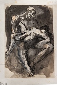 Hrabia Ugolino w więzieniu autorstwa Auguste (after) Rodin